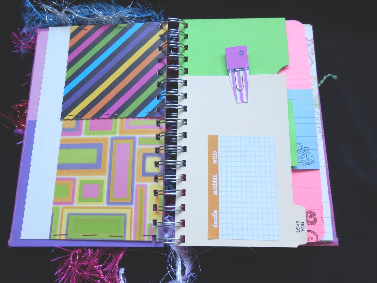 JUNQUE Journal- SMASH book- Junk journal- Doodling spot- Picture album- OOAK