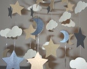 Starry Night 8" Mobile & Medium Wall Hanging Set - Made to Order
