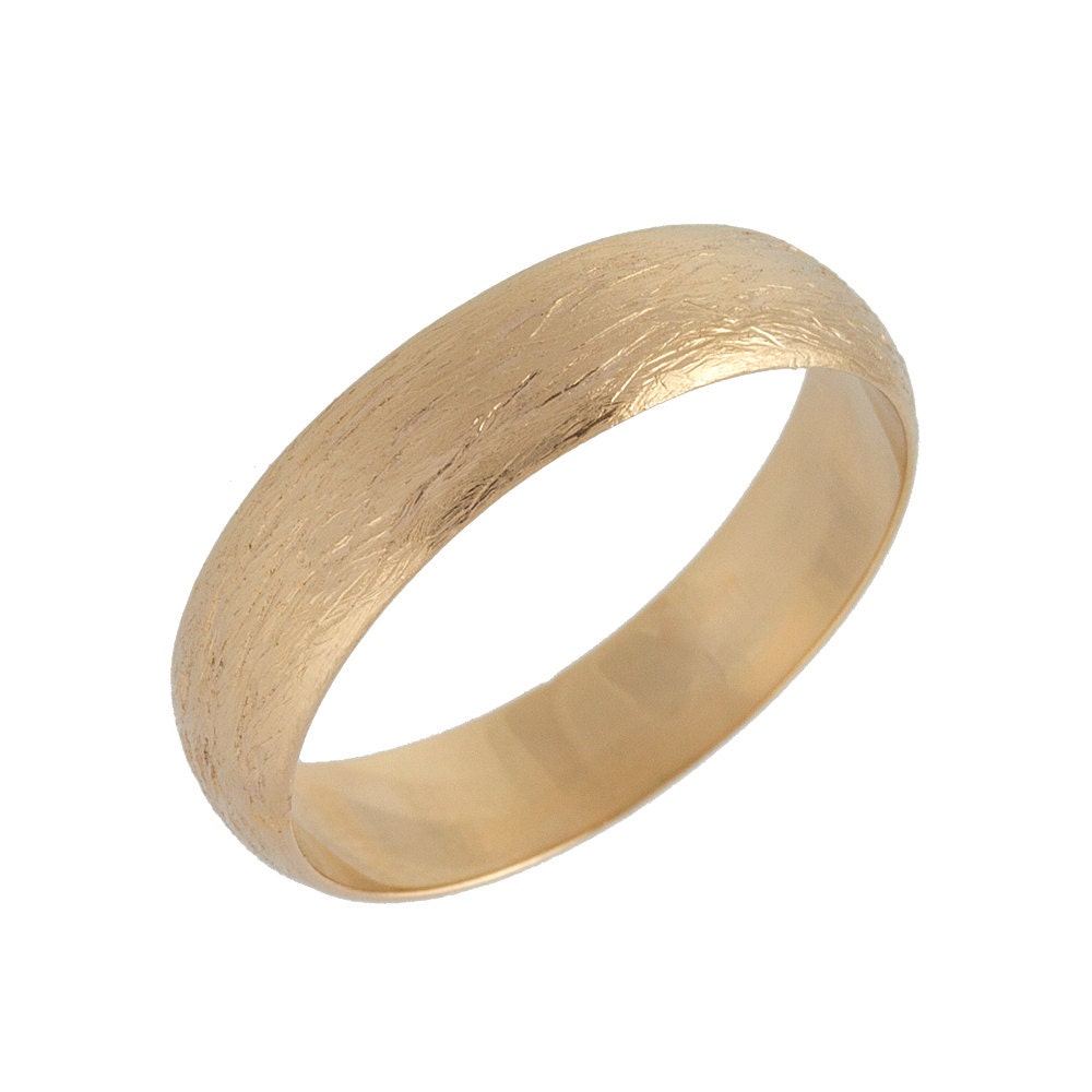 Classic Brushed Finish Wedding Band in 14k Rose Gold