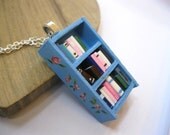 English Rose Bookshelf Necklace - Book Jewelry by Coryographies (Made to Order)