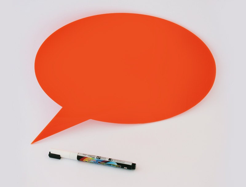 Jumbo Whiteboard Fridge Magnet - write on Speech Bubble