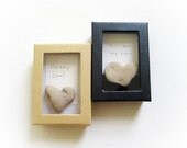 2 Father's day cards - a Heart shaped rock in a box