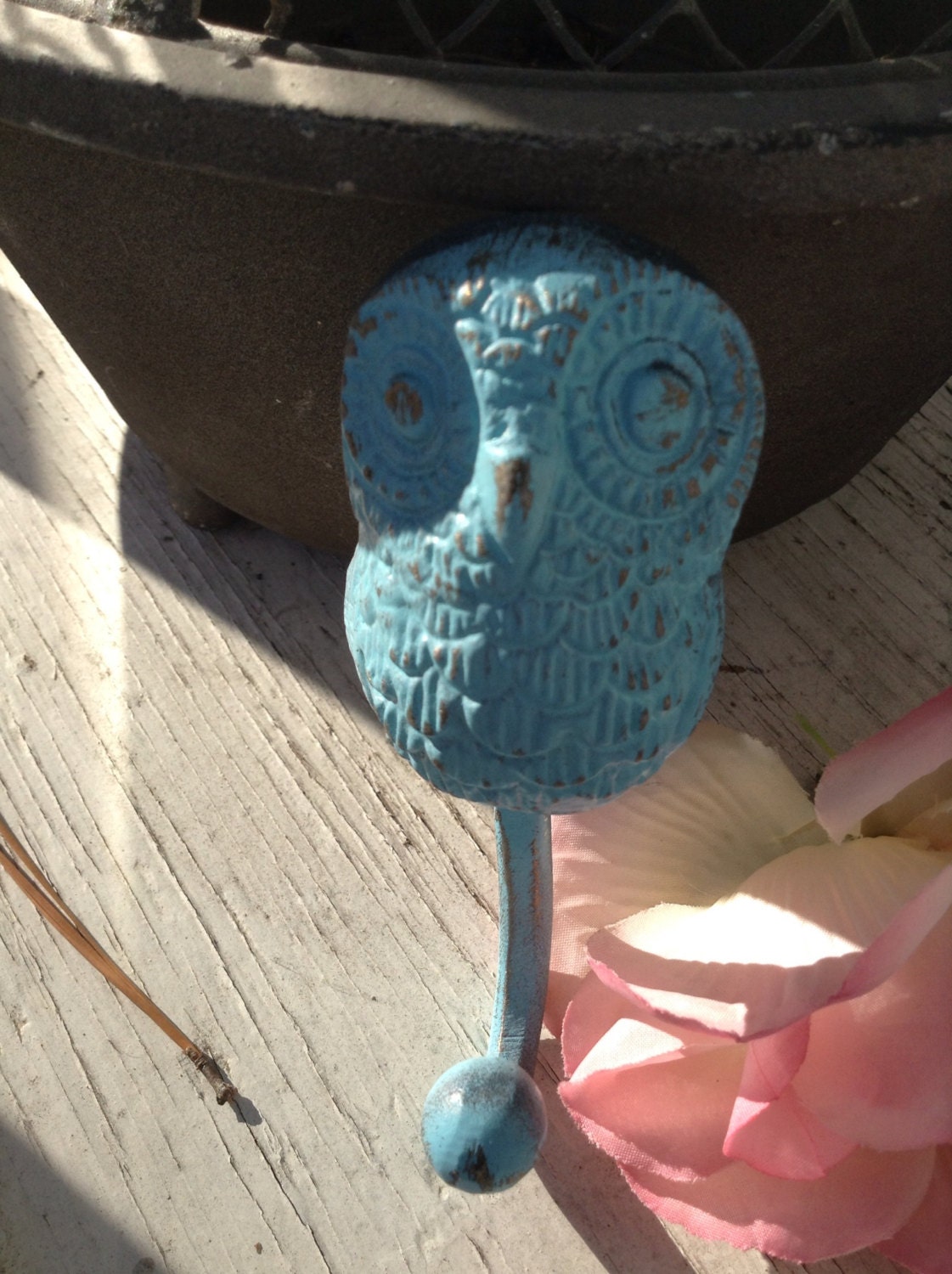 Owl hook, Shabby Chic Owl Hook
