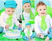 Any Personalized Tie Onesie.  Any Tie on a Long or Short Sleeve Onesie.  First Second Birthday Number, Monogram,  Baby's 1st Holiday