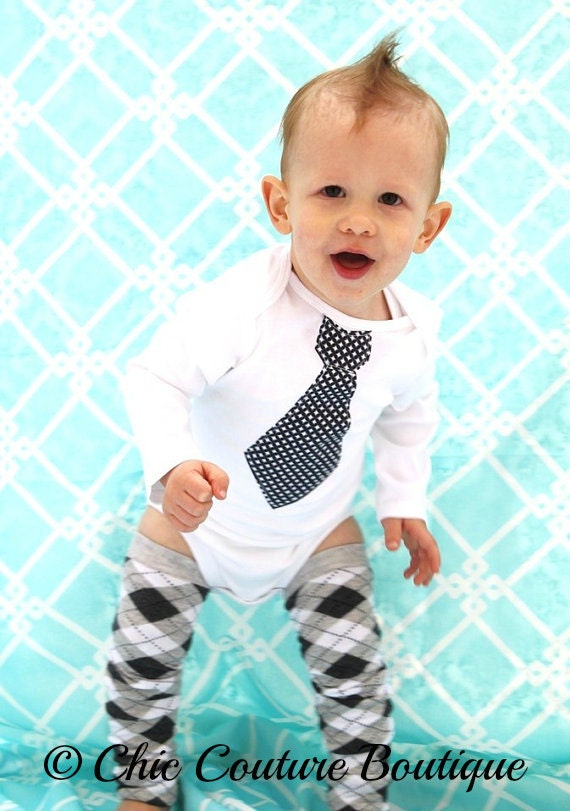 Baby Boy Tie Onesie. Any Tie. Black and White Plaid. Fall, Winter Wedding. Hounds Tooth, Gingham, Damask. Valentine Love Cupid