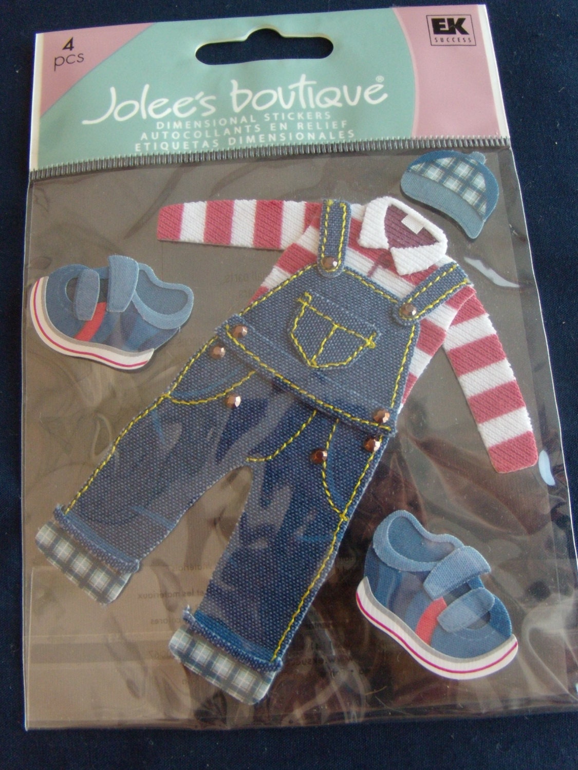 3D Adorable Overall Kid Die Cut Stickers