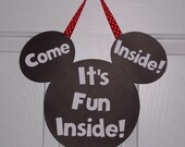 Mickey Inspired Door Sign ... Mickey's Clubhouse ... MADE TO ORDER ... custom options available Il_170x135