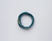 Cotton Rope Dog Leash Hand Dyed:  Pond, Small