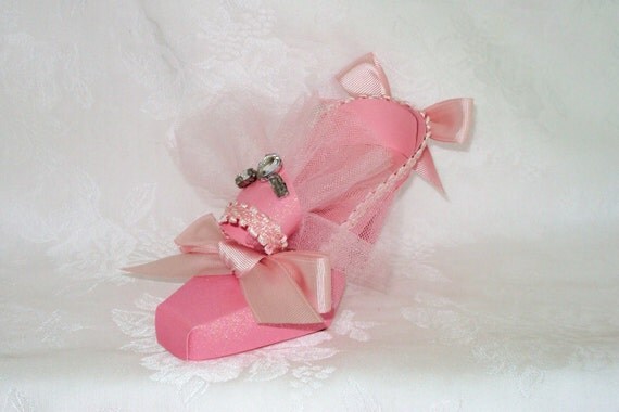 Pink Princess High Heel Paper Shoe Art