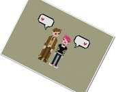 Pixel People in Love - Lupin & Tonks - PDF Cross-stitch Pattern - INSTANT DOWNLOAD