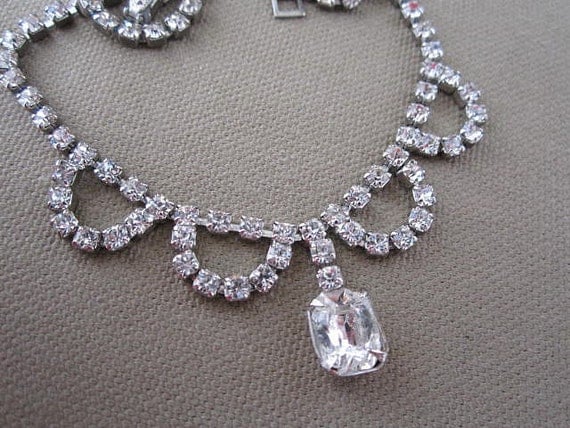 Draping Vintage Rhinestone Necklace