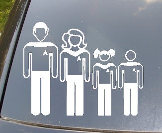 Trek Family Car Sticker Set of 4