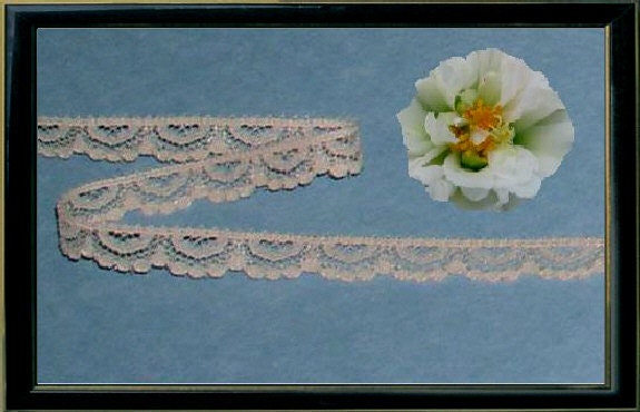 15 Yards Beige Vintage Scalloped Lace Trim 3/8 inch wide Fabric Trim R133