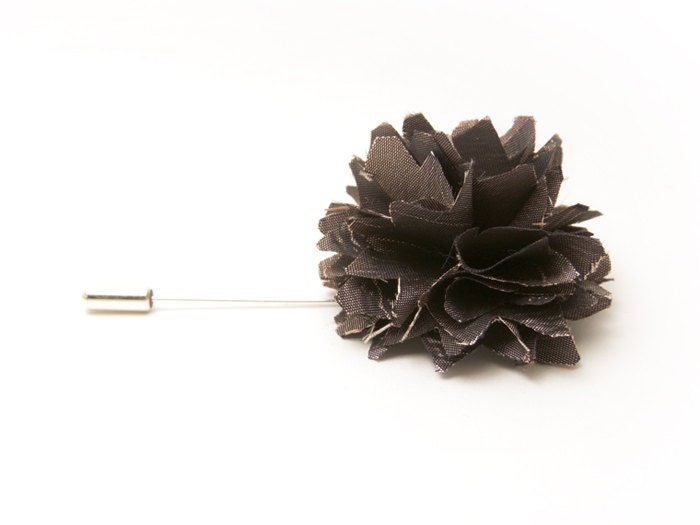 Lapel flower pins Brown carnation