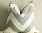 20x20 Large Grey Chevron Pillow Cover
