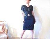 Glam Sequin Cut Out Butterfly Top. Cropped. Size S.