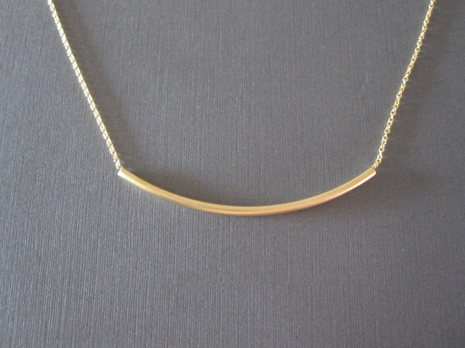 Gold Tube Necklace