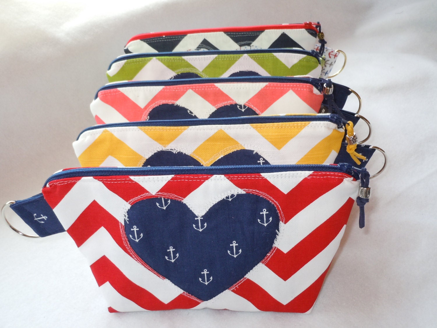 Chevron Anchor Cosmetic Bag