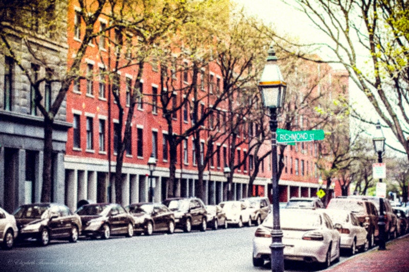 BOSTON City Photography NORTH END, Cityscape Art, Massachusetts Print, Boston's Famous North End, Saint Anthony's Festival
