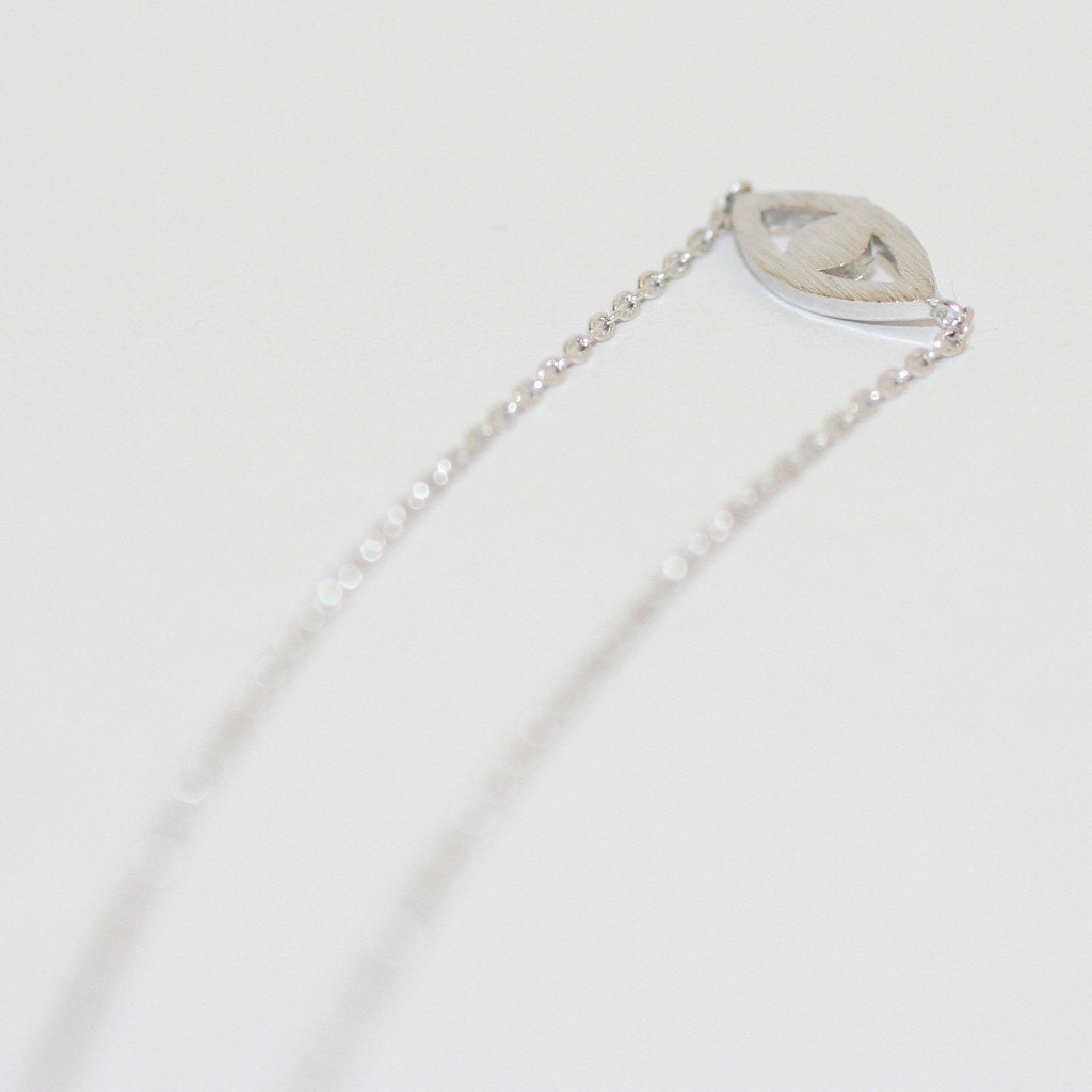 Evil Eye Necklace - Silver Plated