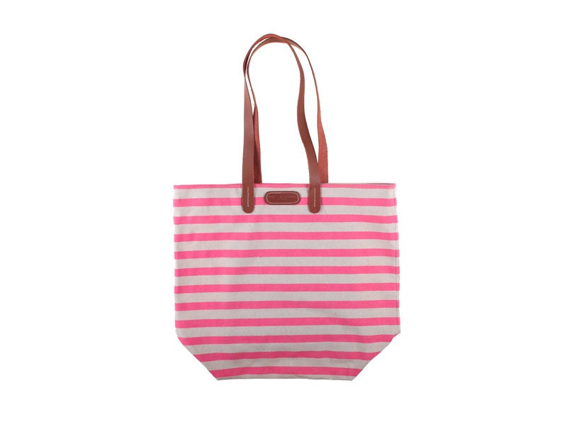Bag O' Booty Tote/Shopper in printed fabric with leather handles
