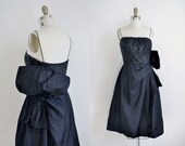 1950s Party Dress / 50s  Silk Cocktail Dress / Lee Claire