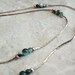 Silver Tone Necklace Genuine Jade Beads Vintage Estate