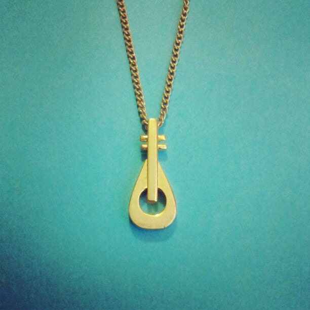 Vintage Mandolin Necklace
