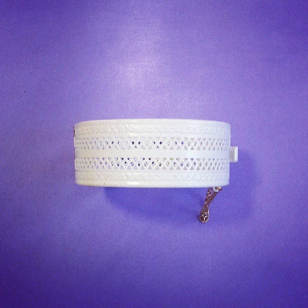 Vintage White Cage Cuff Bracelet