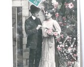 French Vintage Postcard 'I'm always thinking of you'