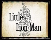 Little Lion Man - Mumford & Sons Word Art - 8x10 Word Cloud Art Print - Gift Idea
