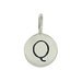Q Charm Disk - Sterling Silver Dipped Bronze Initial Charm . Letter Q . CLEARANCE SALE . Limited Stock