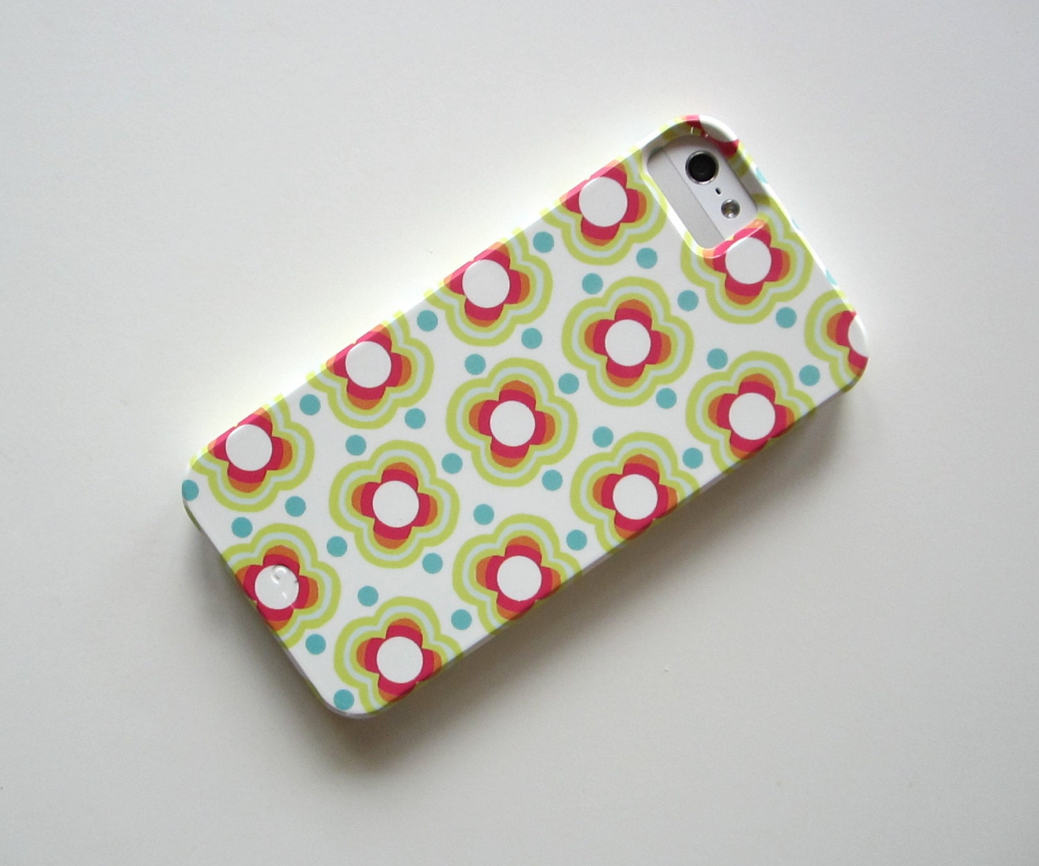 Floral iPhone 5 case l Mod Flower and Dots l  BARELY THERE geometric pattern redtilestudio