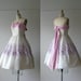 vintage 1950s dress / 50s dress / Lavender Garden