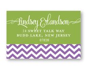 Personalized Chevron Return Address Labels or Stickers Il_170x135