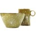 Hand Painted Ceramic bowl Olive Green  Rustic Oatmeal serving dish  Desert Ice cream bowl Minimal Kitchen Decor