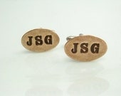 Bronze Personalized Cuff Links  Fathers Day Anniversary Graduation Wedding Item Cufflinks