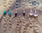 Chain and Faceted Stone Angelica Earring