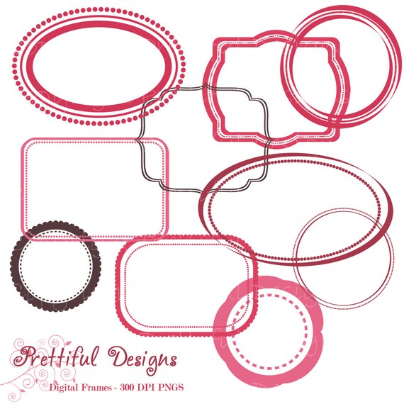 Digital Frames Clip Art - Be My Valentine (505) Il_570xn
