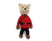 Canadian Mountie Crochet Cat Amigurumi Made to Order