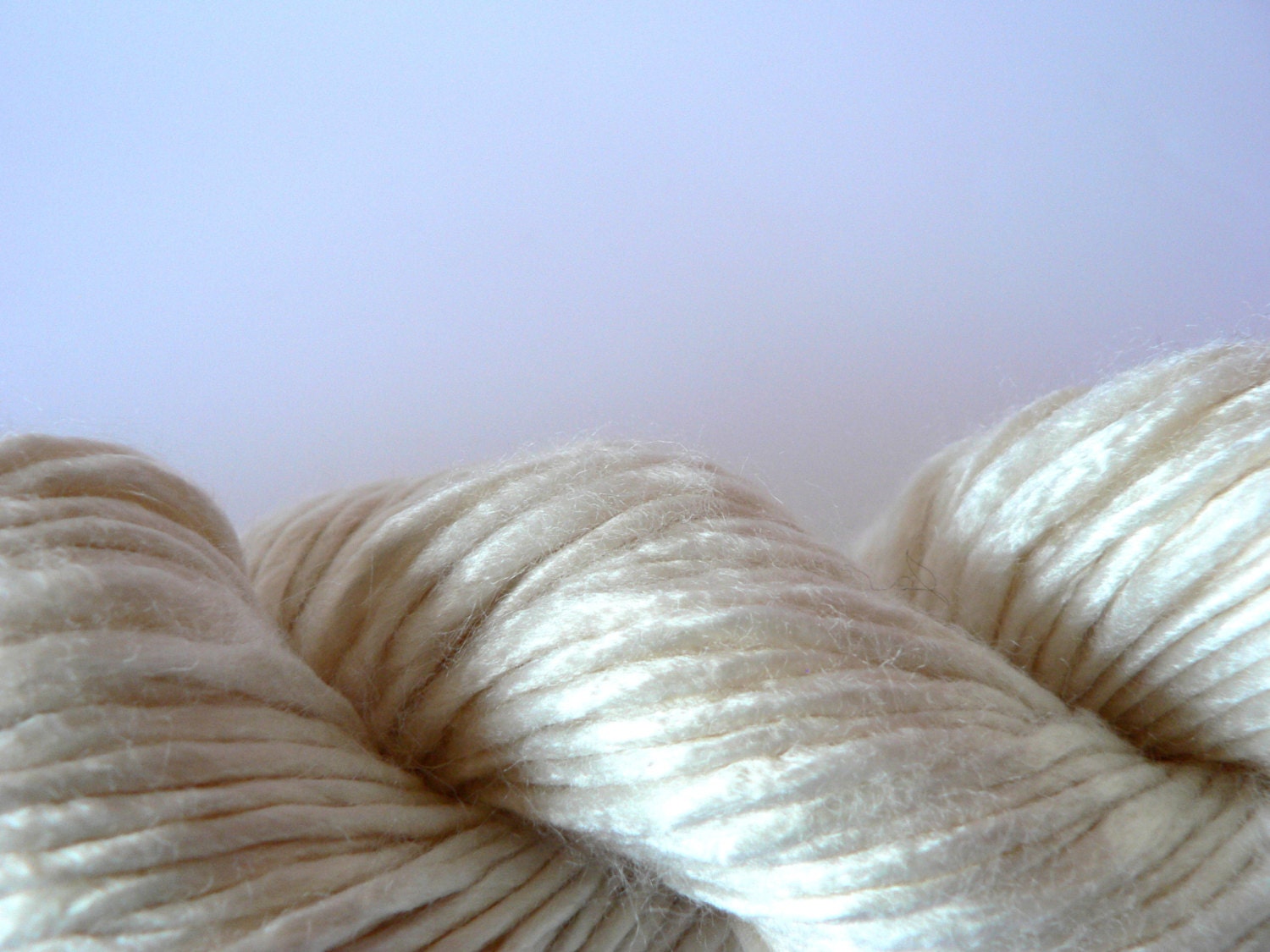 Handspun Bamboo Yarn Undyed-Natural Ivory 103 yards Worsted Weight