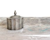 vintage silverplate box, red velvet lined