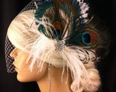 Wedding Hair Accessory, Bridal Fascinator, Bridal Accessory, Fascinator, Hair, Bridal Headpiece, Wedding Veil, Bridal Veil- Rock On x 2