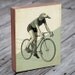 Duck Riding a Bicycle - Wood Block Print