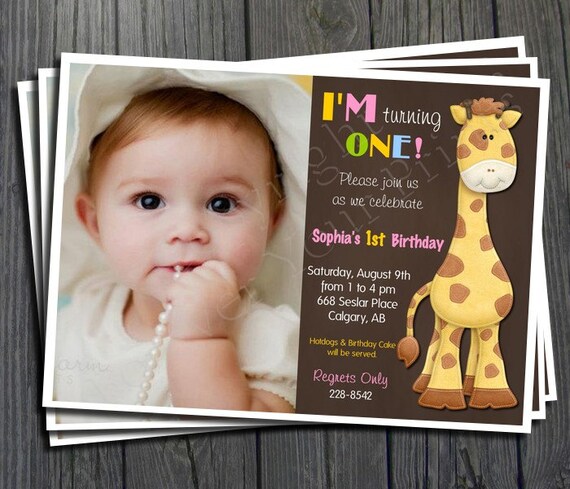 1st Birthday Invitation - FREE Thank You Card included Il_570xn