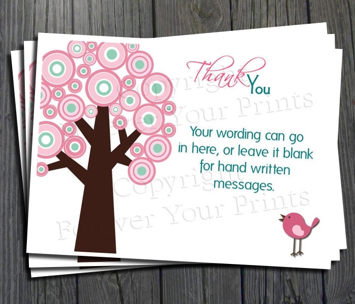 Baby Shower Thank You Card - Printable Design
