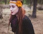 Sunset Yellow Starlette Crocheted Headband