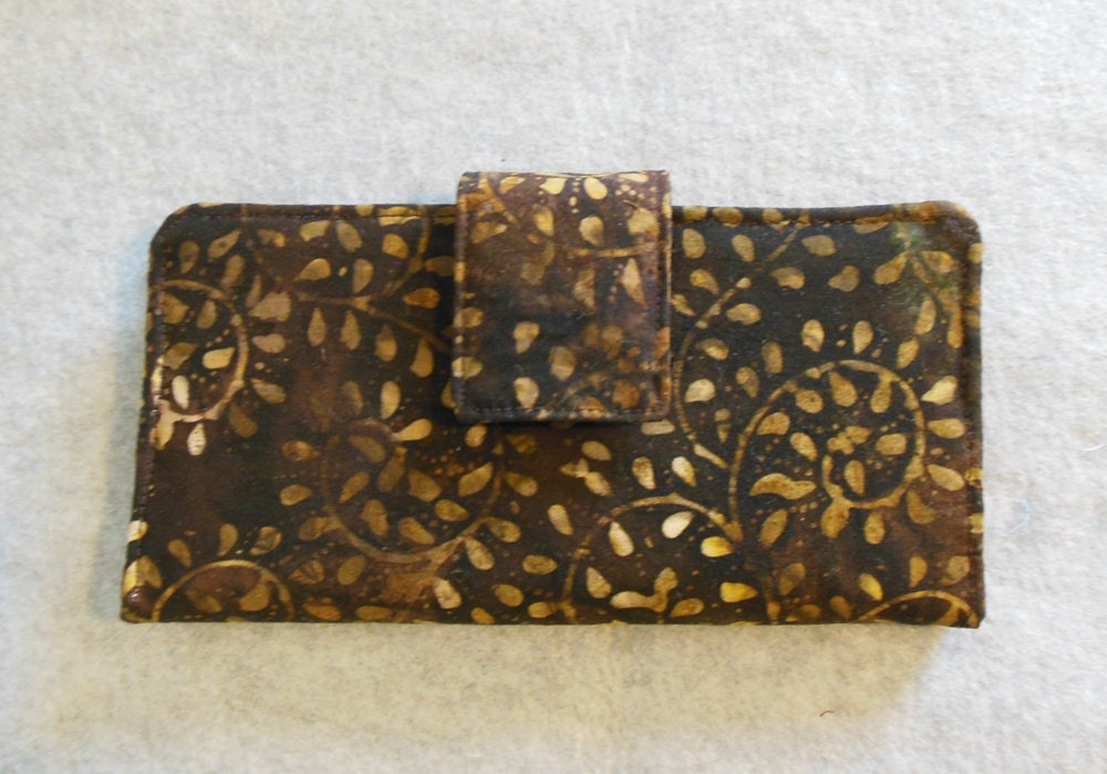 Fabric Wallet - Brown Batik