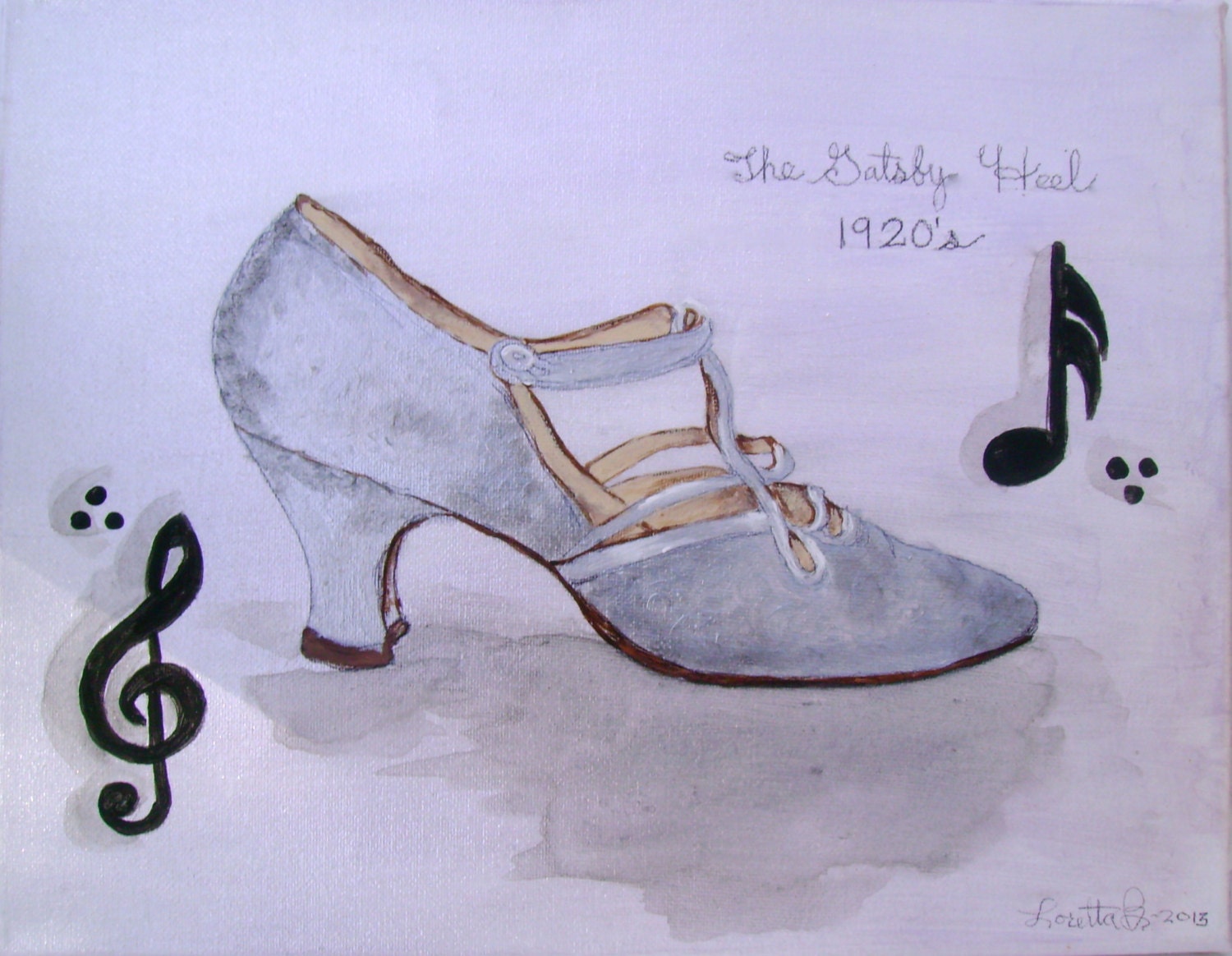 The Gatsby Heel - Art Print   8" x 10"