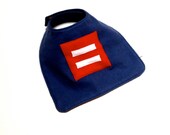 Marriage Equality Baby Bib in Denim Color Flannel